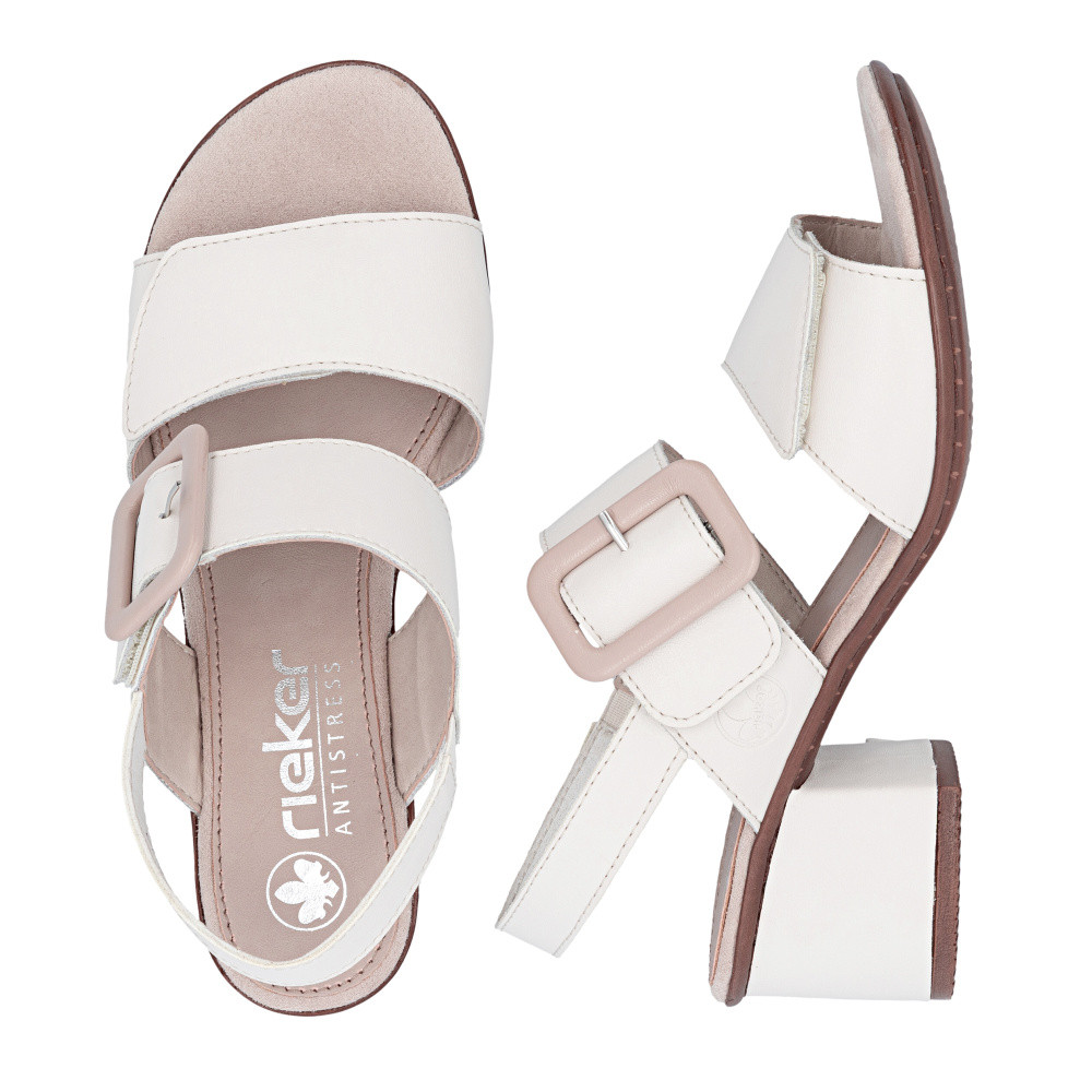 detail Dámské sandály RIEKER 64664-60 béžová S6