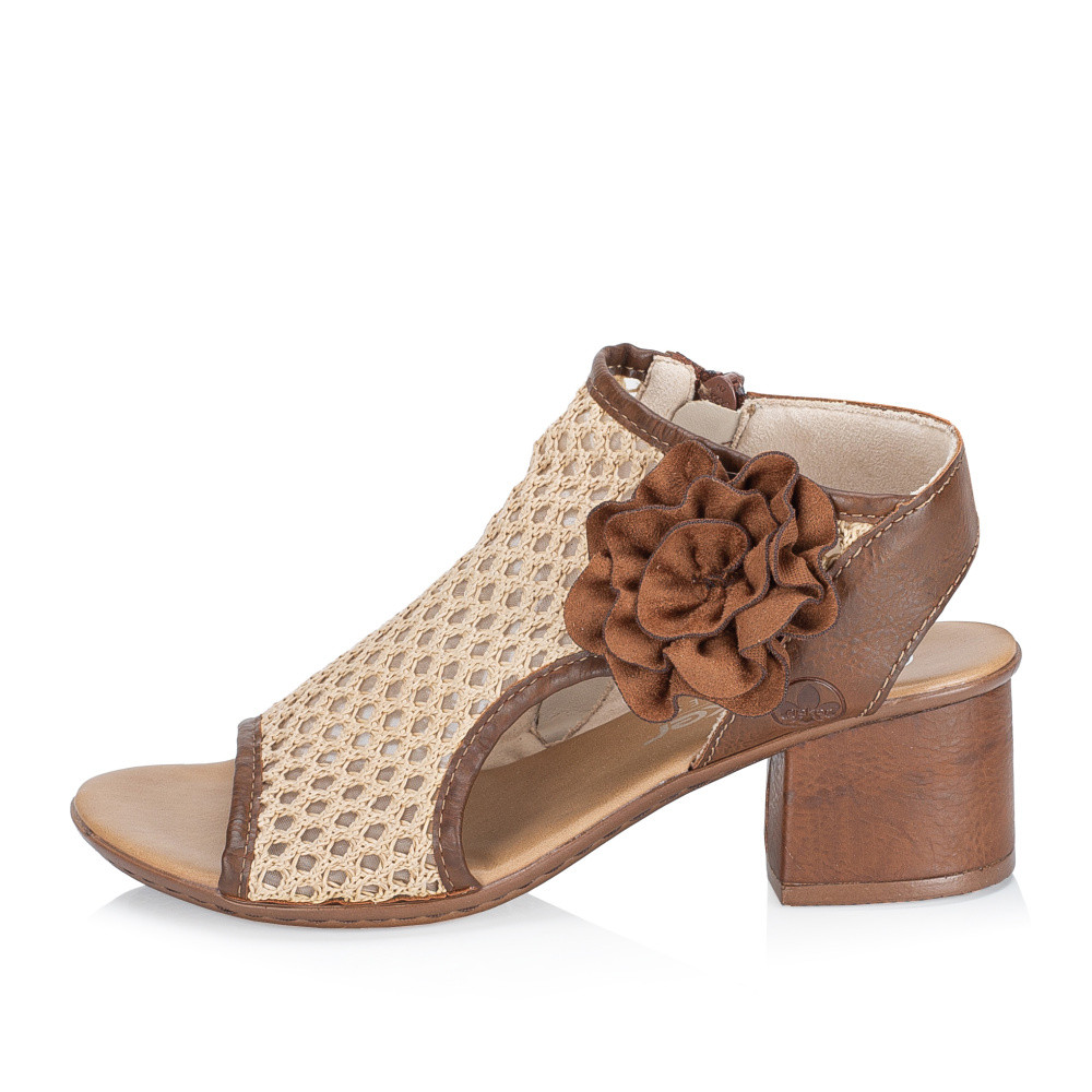 detail Dámské sandály RIEKER 64694-24 hnědá S6