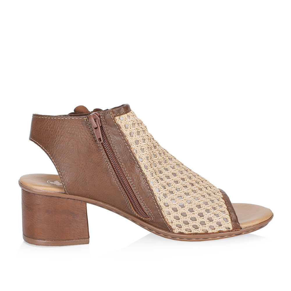 detail Dámské sandály RIEKER 64694-24 hnědá S6