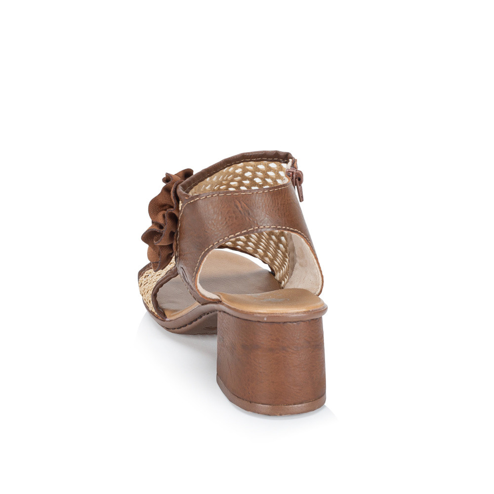 detail Dámské sandály RIEKER 64694-24 hnědá S6