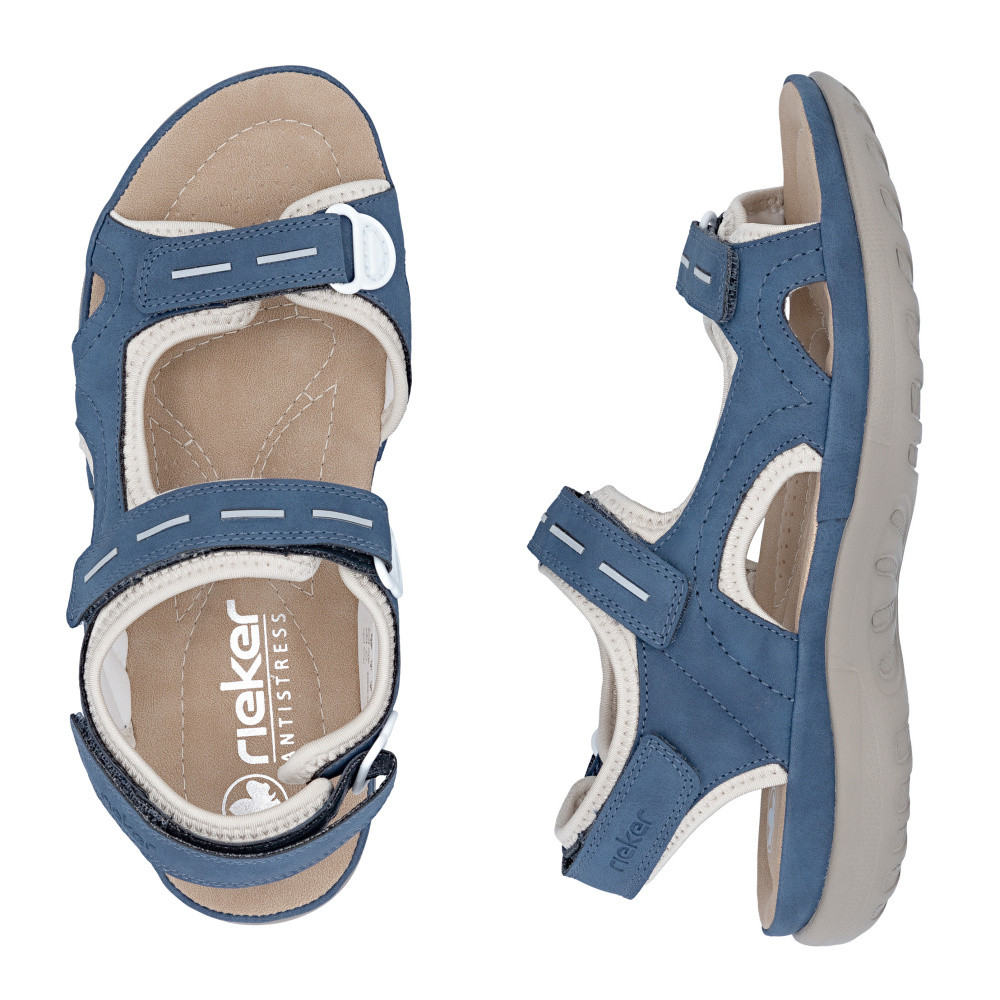 detail Dámské sandály RIEKER 64856-14 modrá S6