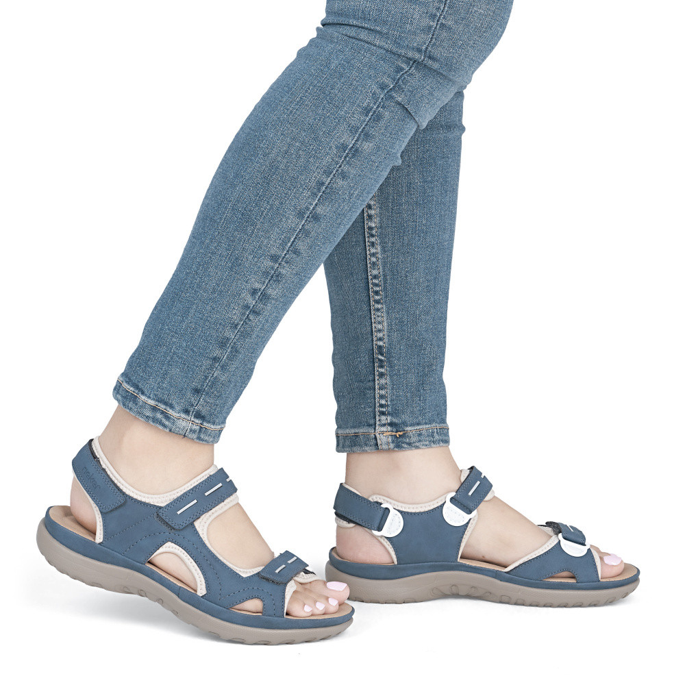 detail Dámské sandály RIEKER 64856-14 modrá S6