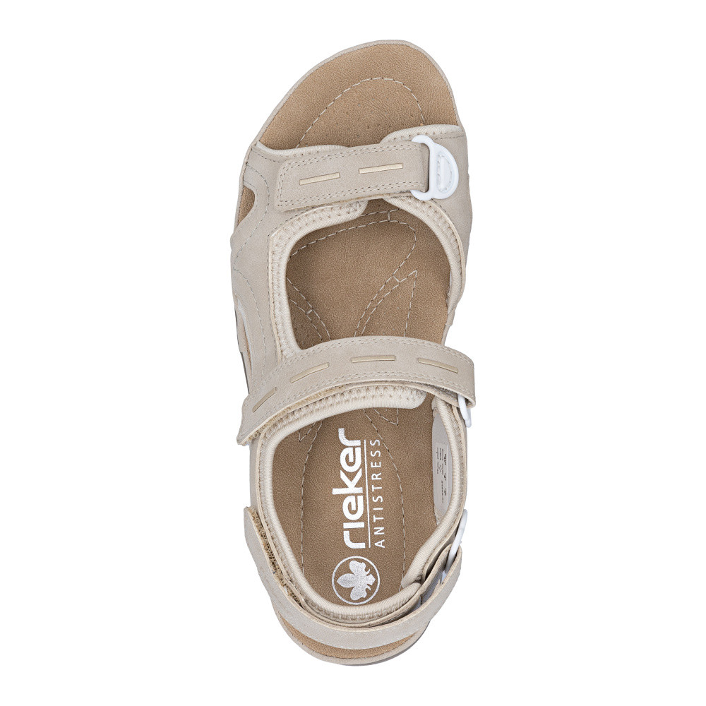 detail Dámské sandály RIEKER 64856-62 béžová S6