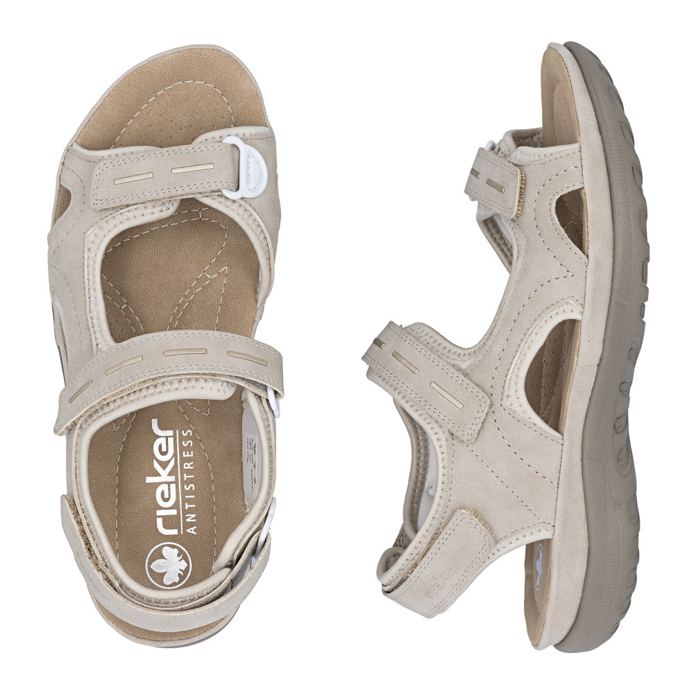 detail Dámské sandály RIEKER 64856-62 béžová S6