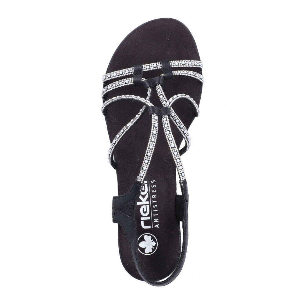 detail Dámské sandály RIEKER 64970-00 černá S6