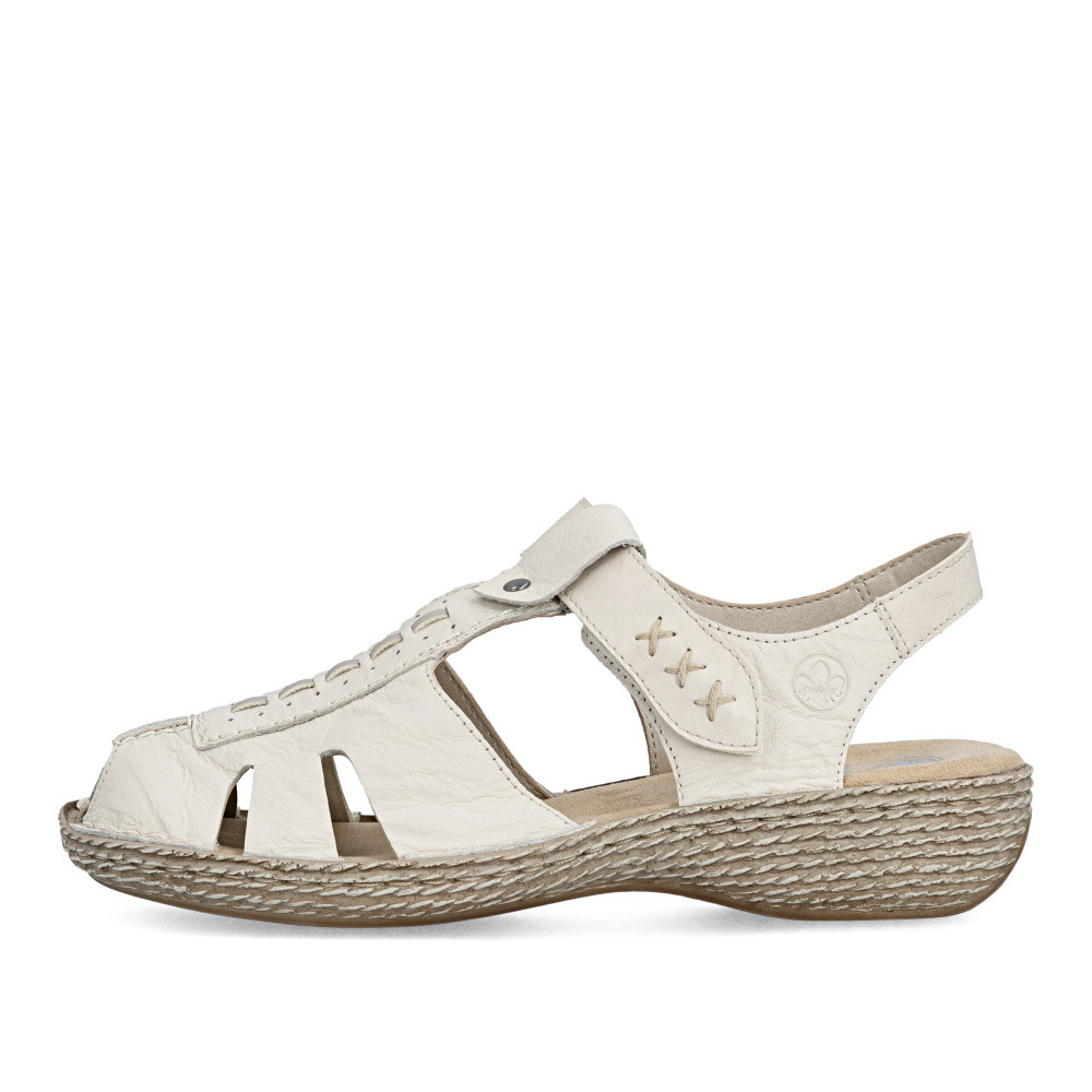 detail Dámské sandály RIEKER 658B3-60 béžová S6