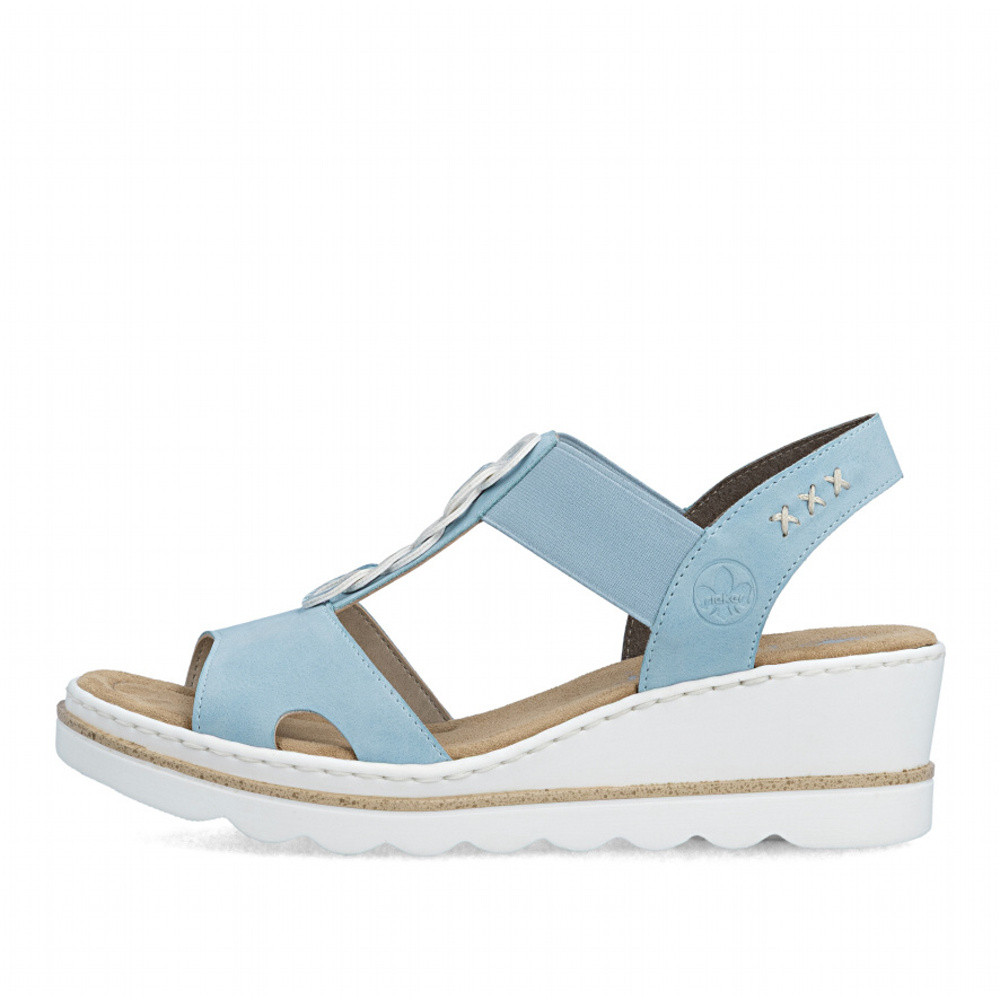 detail Dámské sandály RIEKER 67498-10 modrá S6