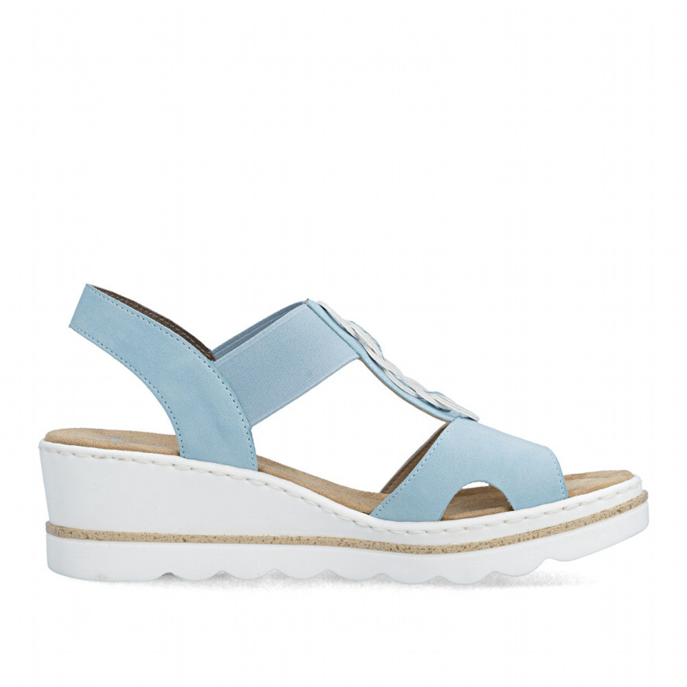 detail Dámské sandály RIEKER 67498-10 modrá S6