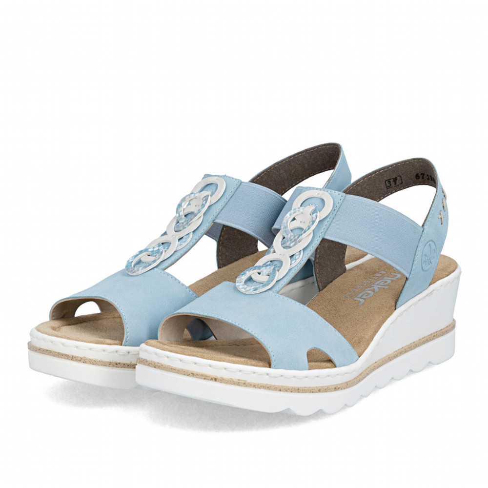 detail Dámské sandály RIEKER 67498-10 modrá S6