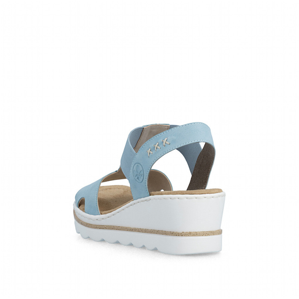 detail Dámské sandály RIEKER 67498-10 modrá S6