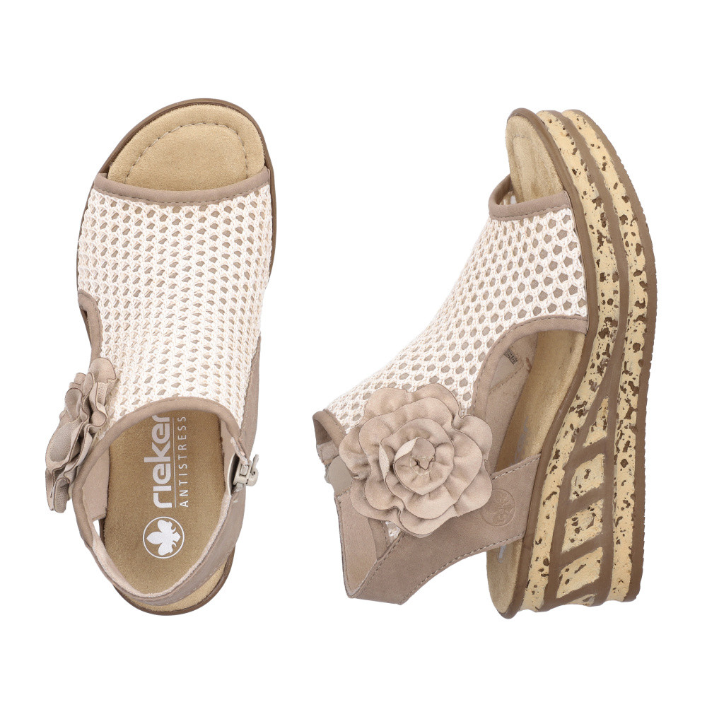 detail Dámské sandály RIEKER 68180-60   BEIGE   F/S6