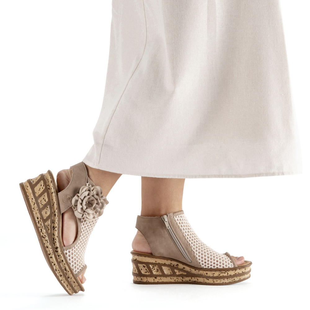 detail Dámské sandály RIEKER 68180-60   BEIGE   F/S6