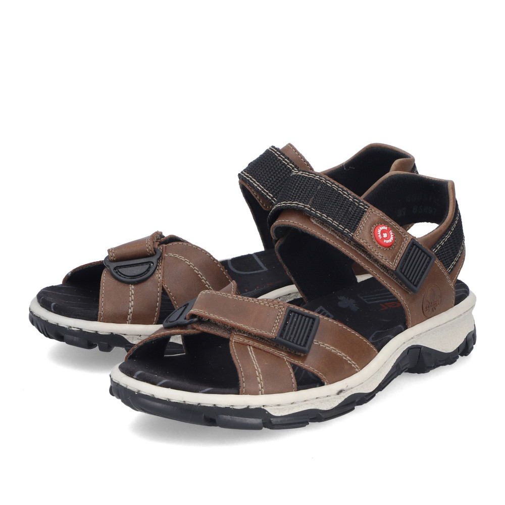 detail Dámské sandály RIEKER 68851-22 hnědá S6