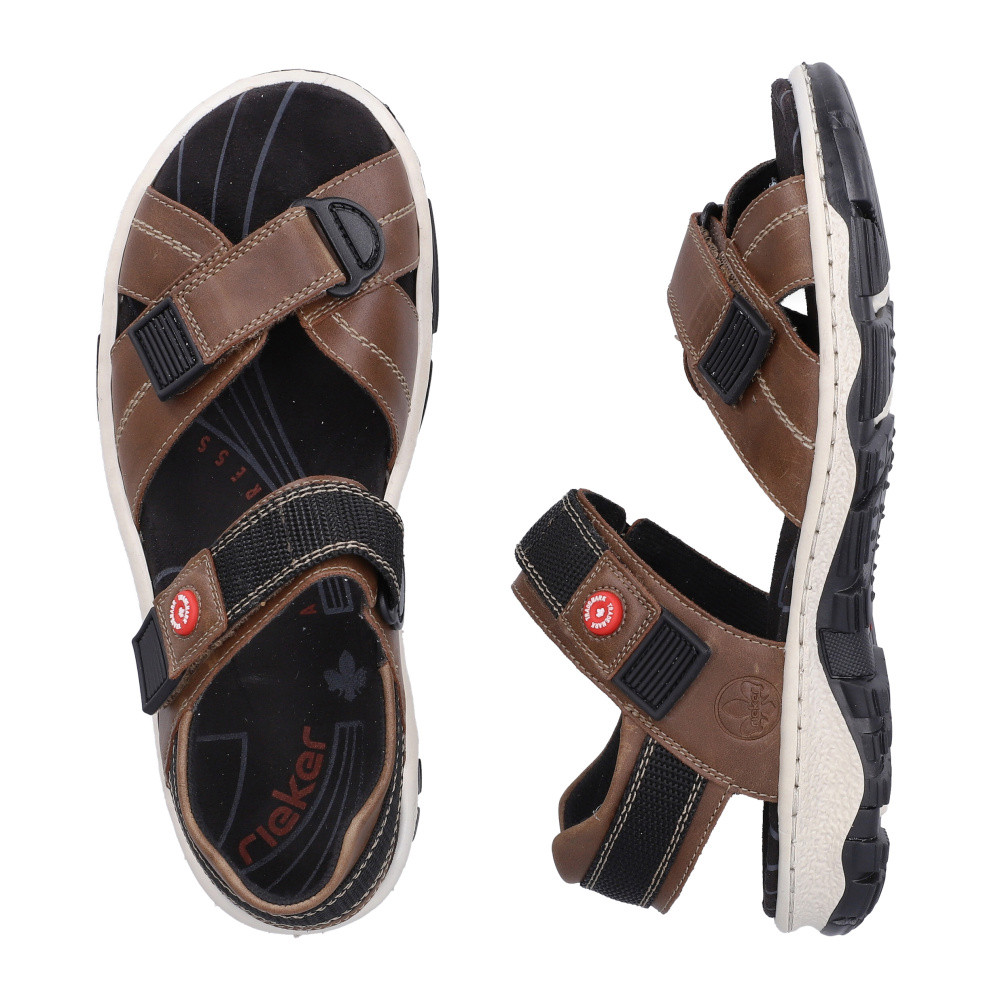 detail Dámské sandály RIEKER 68851-22 hnědá S6