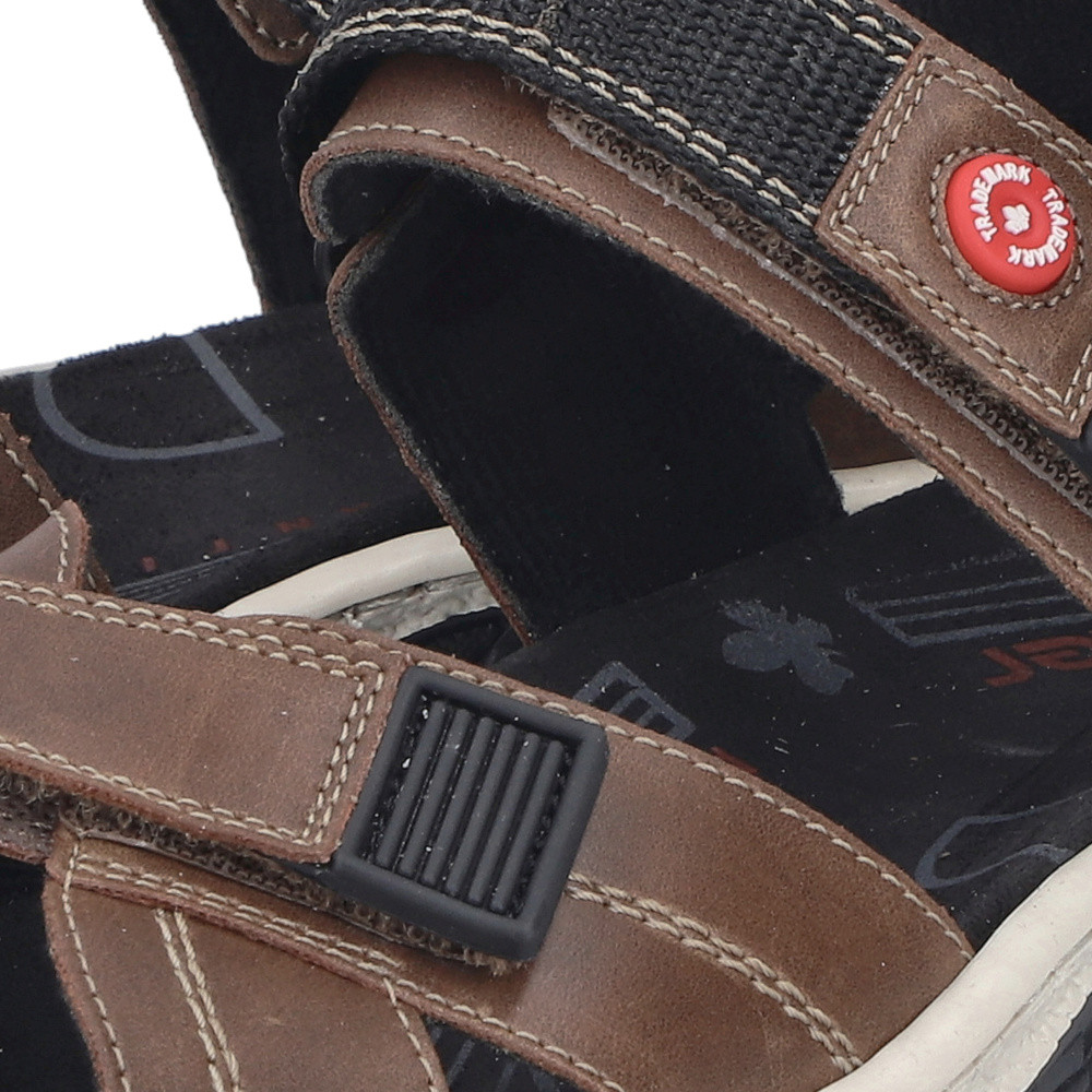 detail Dámské sandály RIEKER 68851-22 hnědá S6