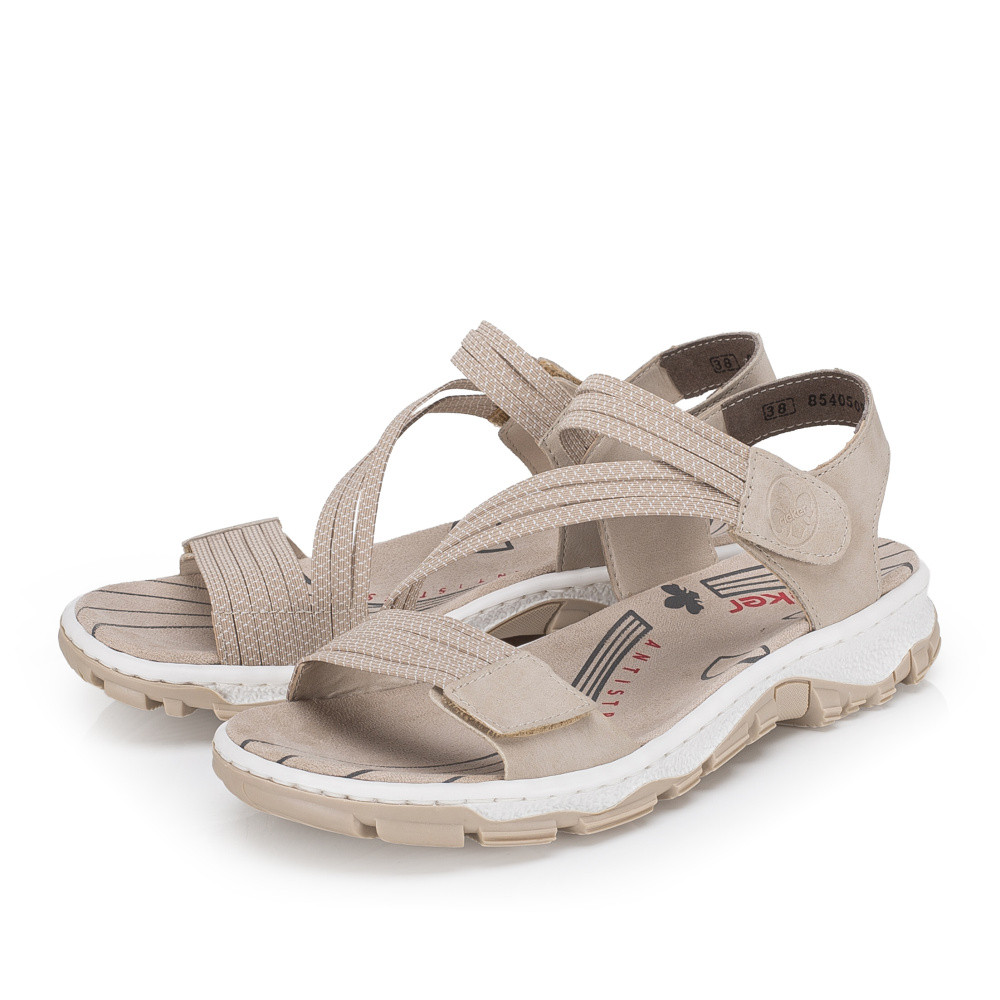 detail Dámské sandály RIEKER 68871-62 béžová S6