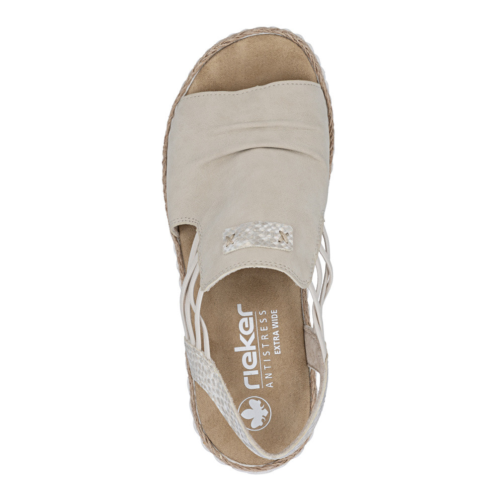 detail Dámské sandály RIEKER 69262-62 béžová S6