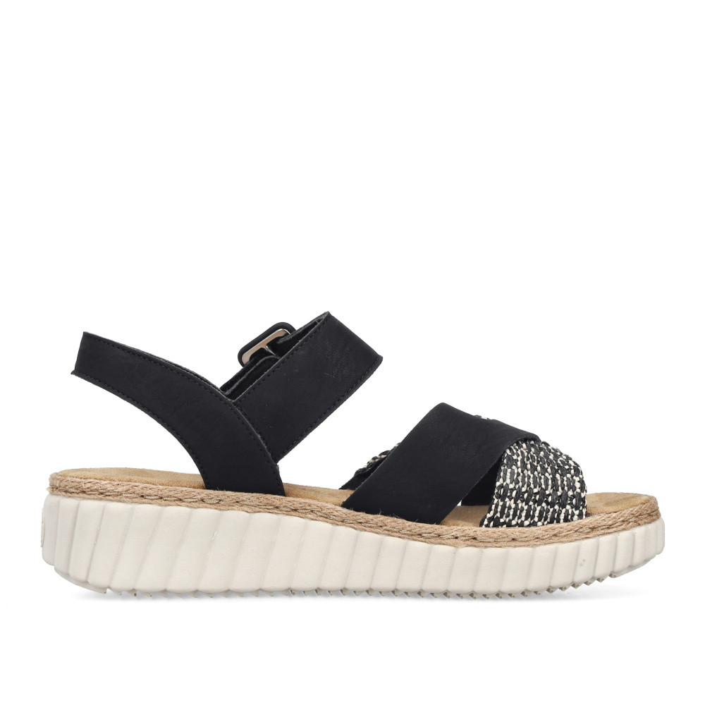 detail Dámské sandály RIEKER 69269-00 černá S6