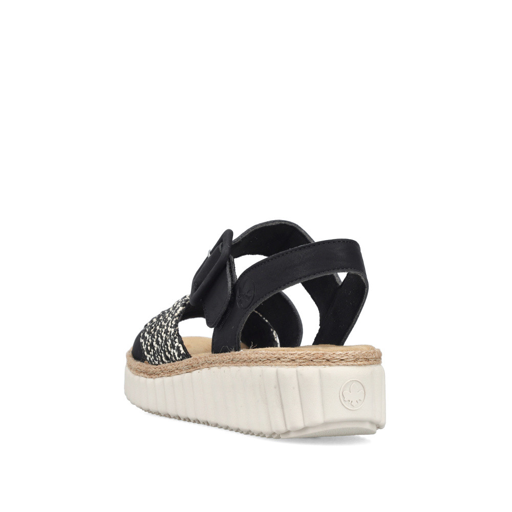 detail Dámské sandály RIEKER 69269-00 černá S6