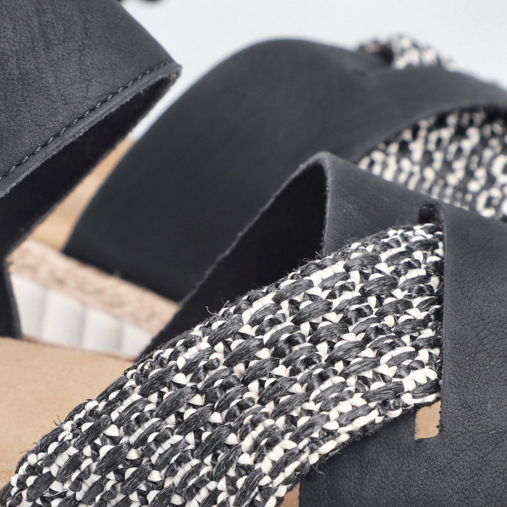 detail Dámské sandály RIEKER 69269-00 černá S6