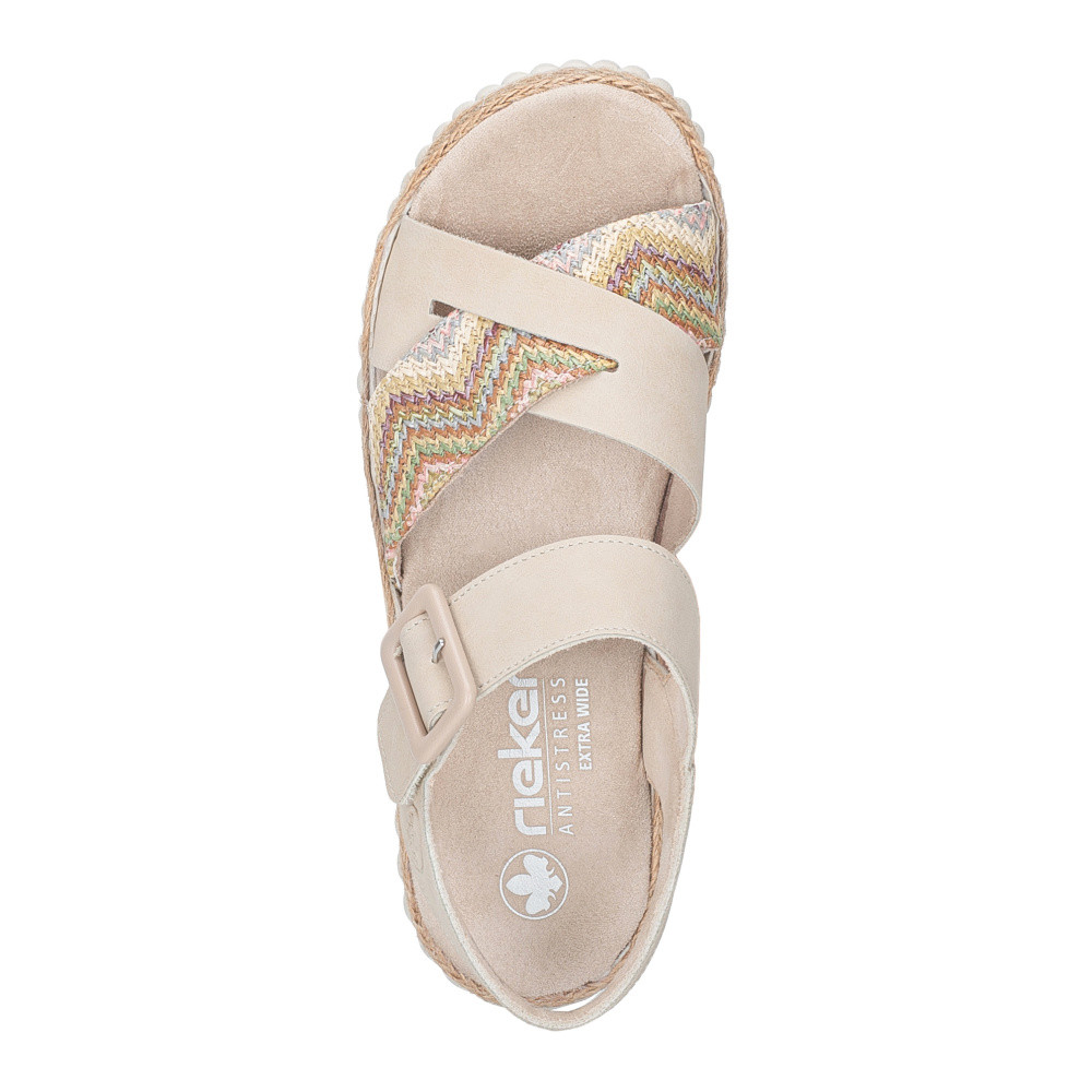 detail Dámské sandály RIEKER 69269-60 béžová S6