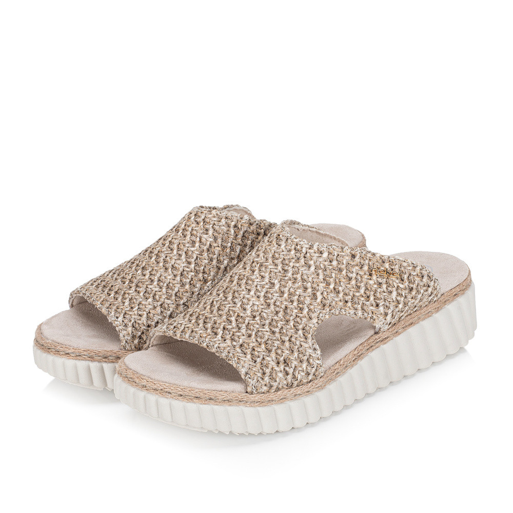 detail Dámské nazouváky RIEKER 69280-60 béžová S6