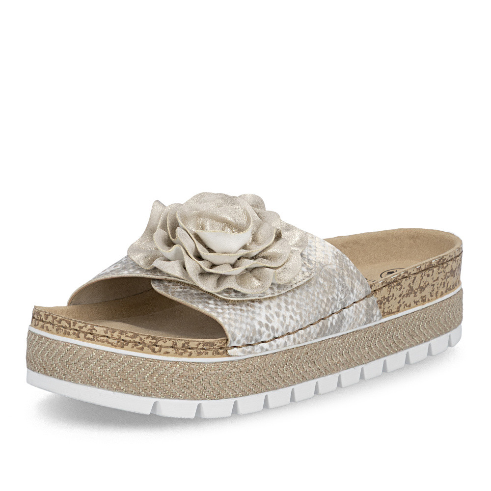 detail Dámské nazouváky RIEKER 69562-90 zlatá S6