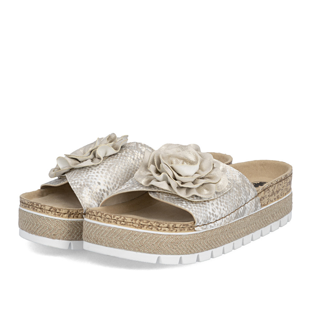 detail Dámské nazouváky RIEKER 69562-90 zlatá S6