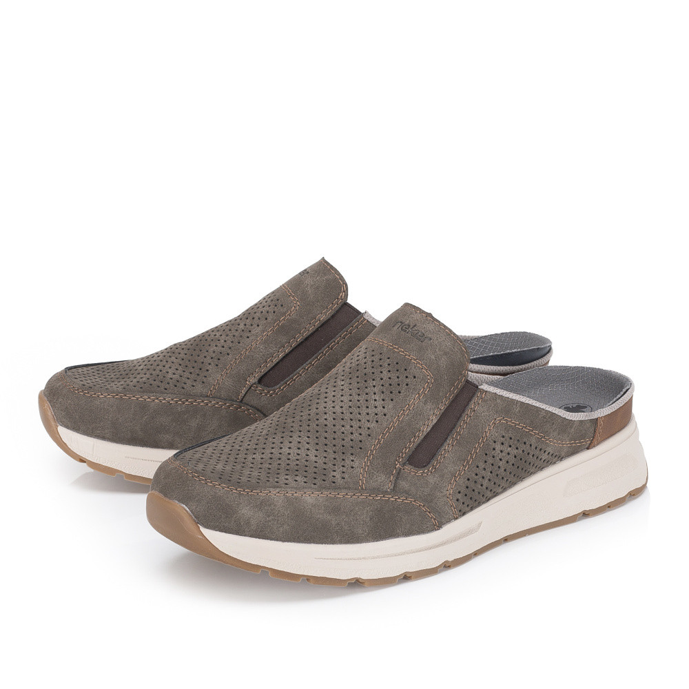 detail Pánské nazouváky RIEKER B0760-25 hnědá S6