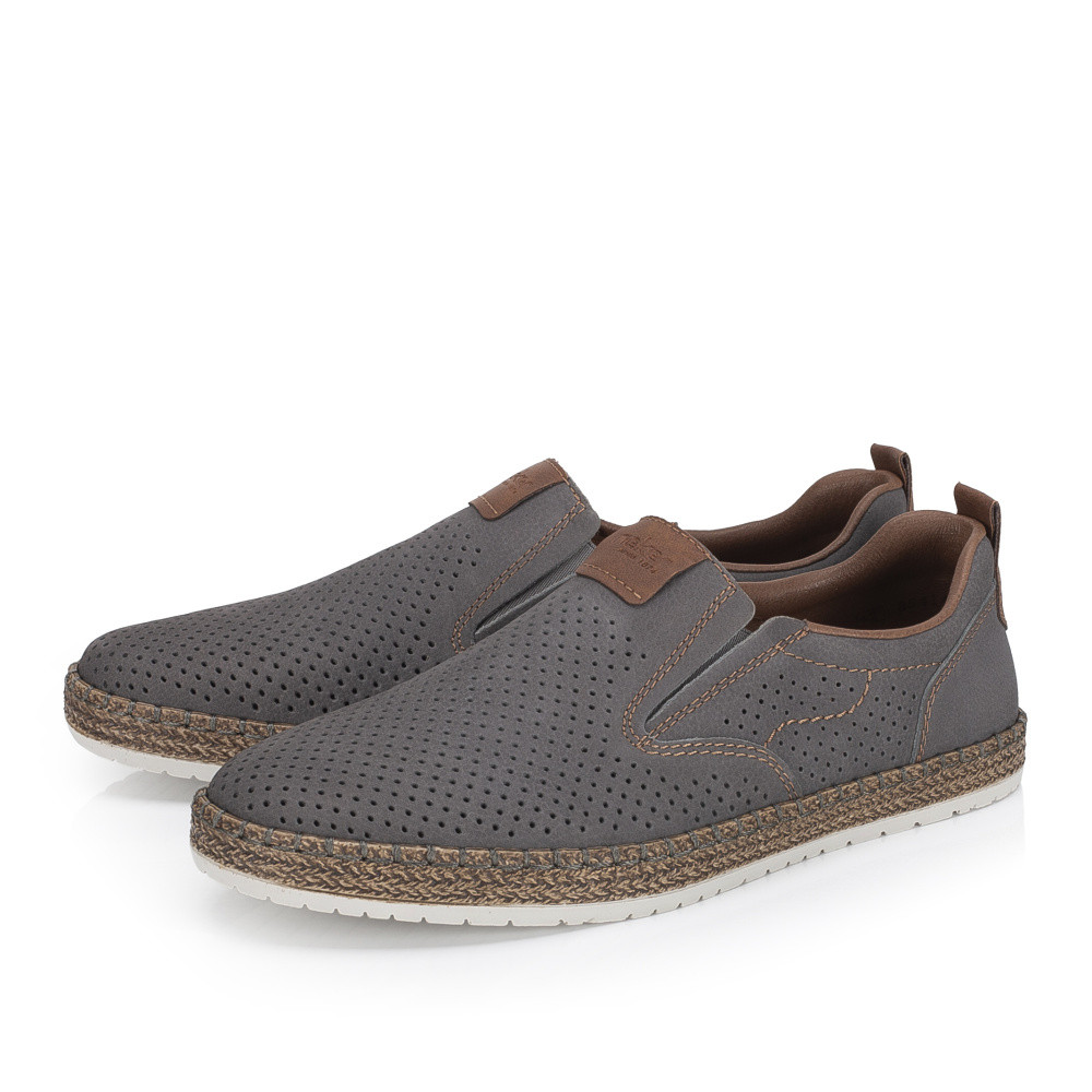 detail Pánské mokasíny RIEKER B5258-40 šedá S6