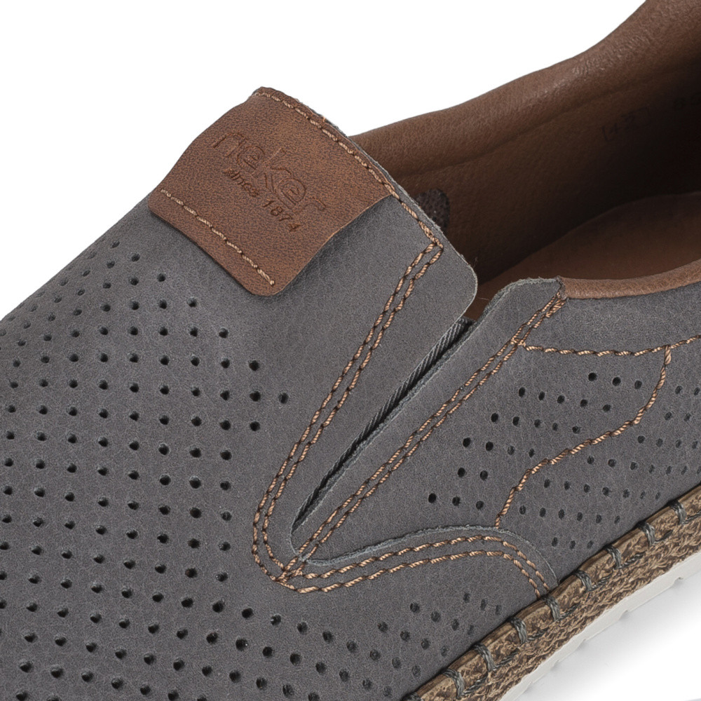 detail Pánské mokasíny RIEKER B5258-40 šedá S6