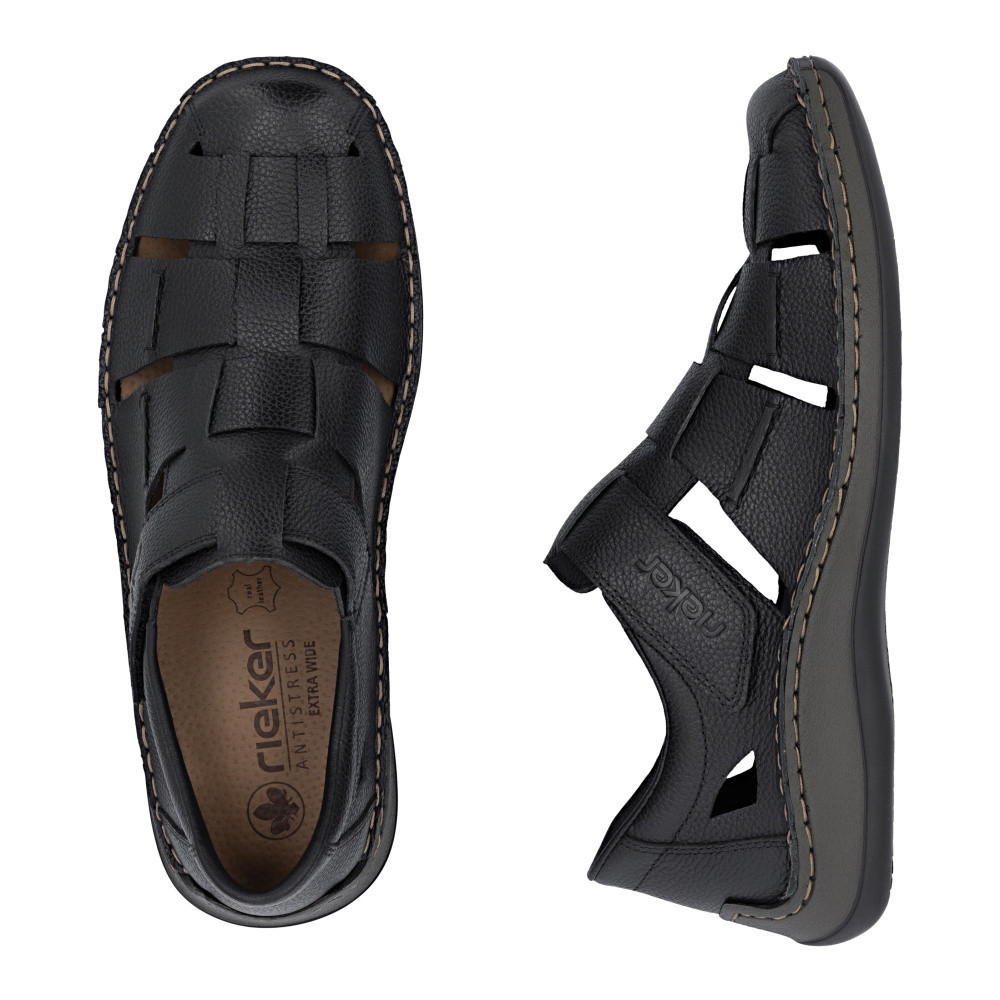 detail Pánské sandály RIEKER 05281-00 černá S6