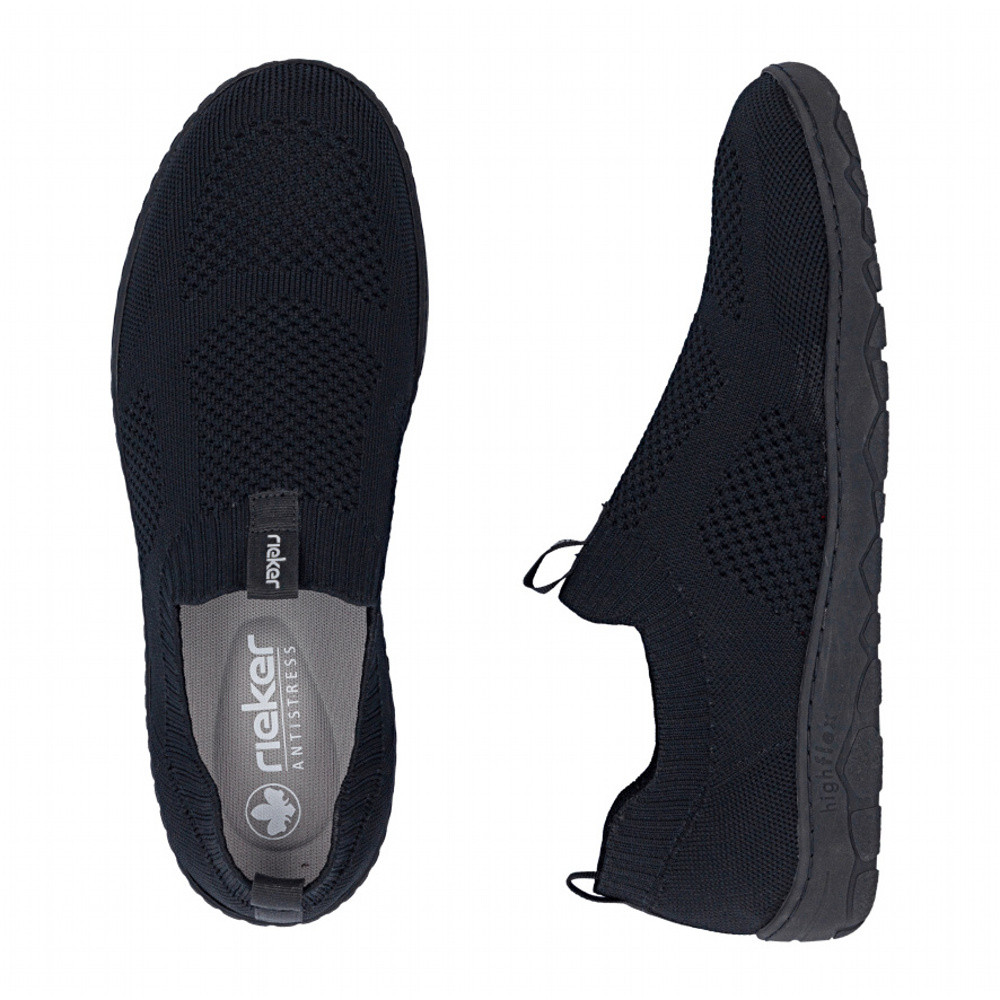 detail Pánské mokasíny RIEKER 08357-00 černá S6