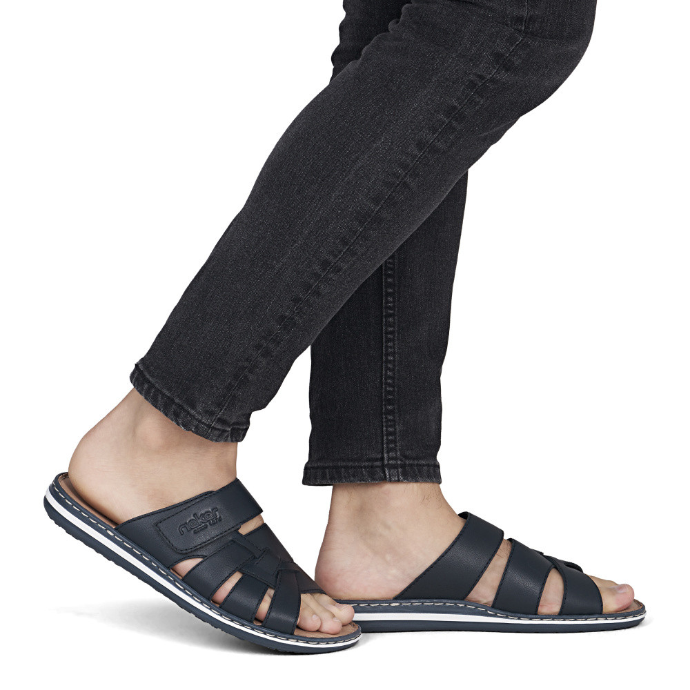 detail Pánské nazouváky RIEKER 21073-15 modrá S6