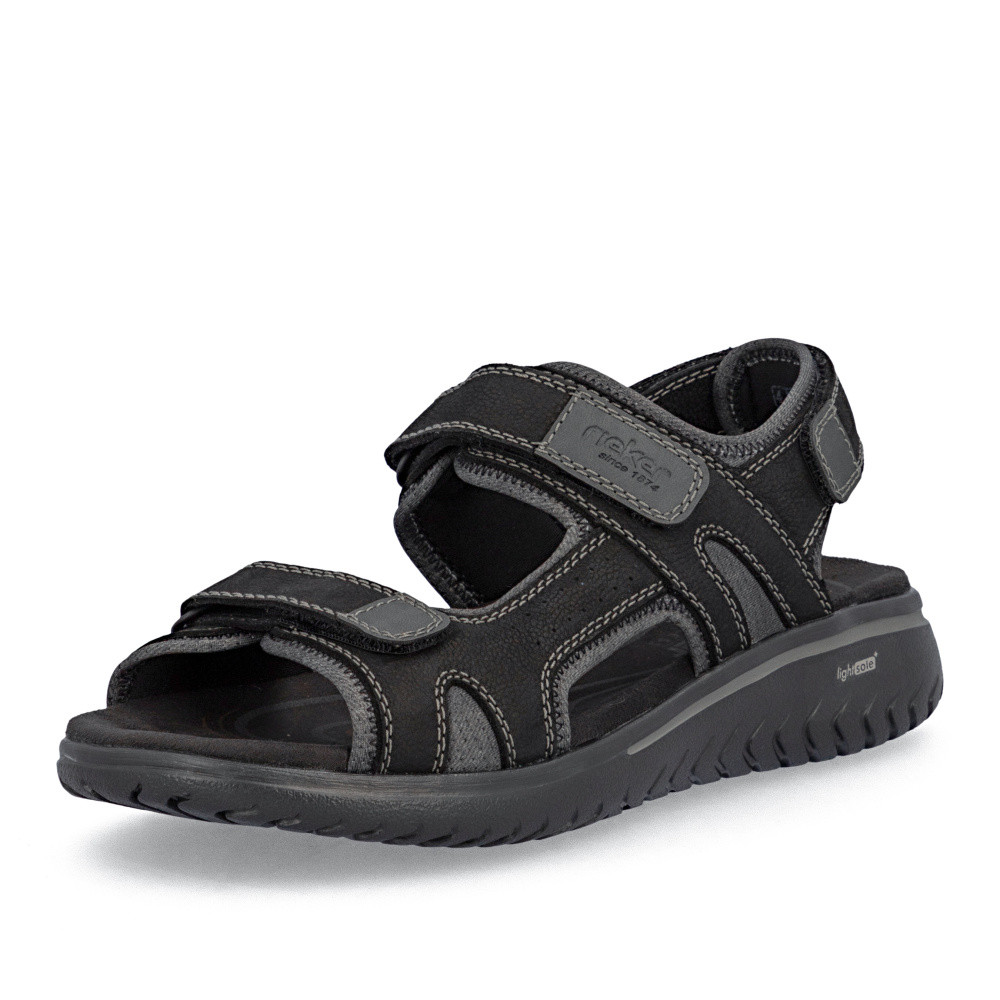 detail Pánské sandály RIEKER 26450-00 černá S6