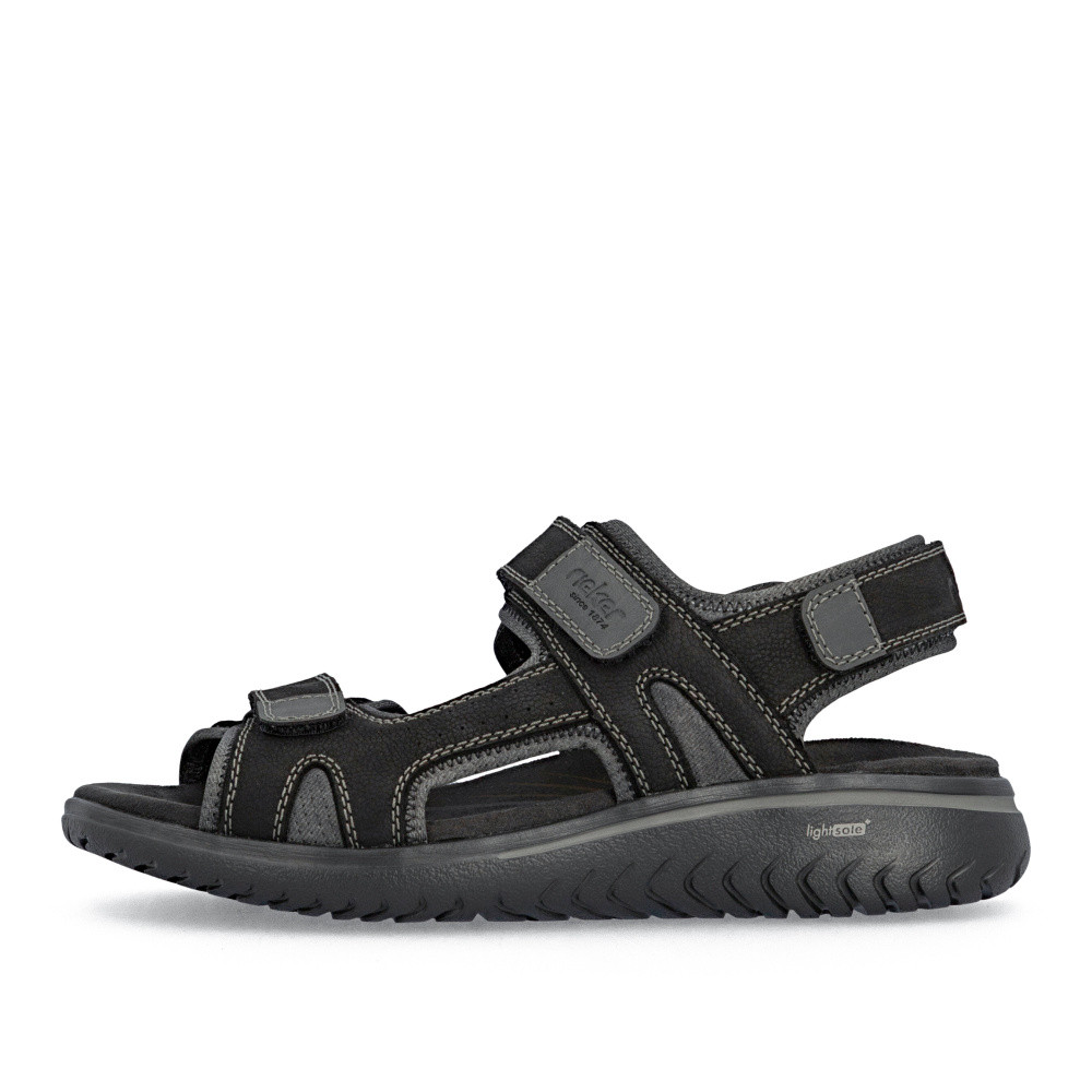 detail Pánské sandály RIEKER 26450-00 černá S6