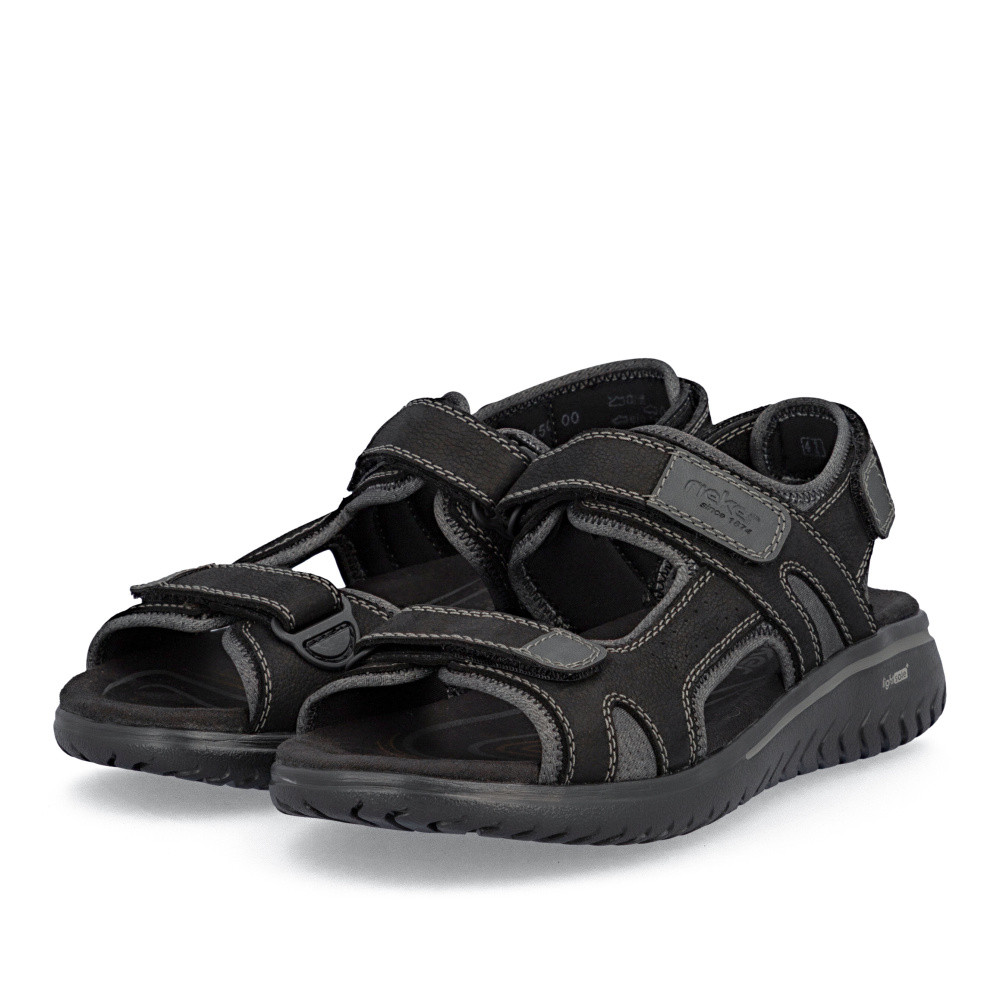 detail Pánské sandály RIEKER 26450-00 černá S6