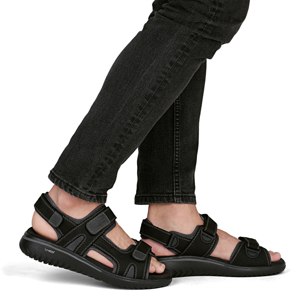 detail Pánské sandály RIEKER 26450-00 černá S6