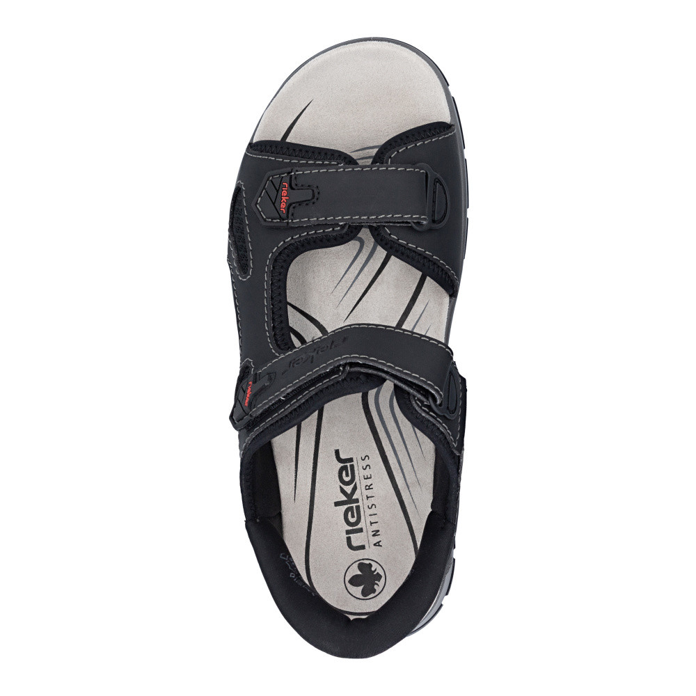 detail Pánské sandály RIEKER 26953-00 černá S6