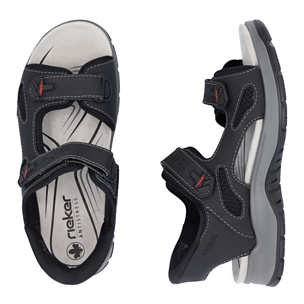 detail Pánské sandály RIEKER 26953-00 černá S6