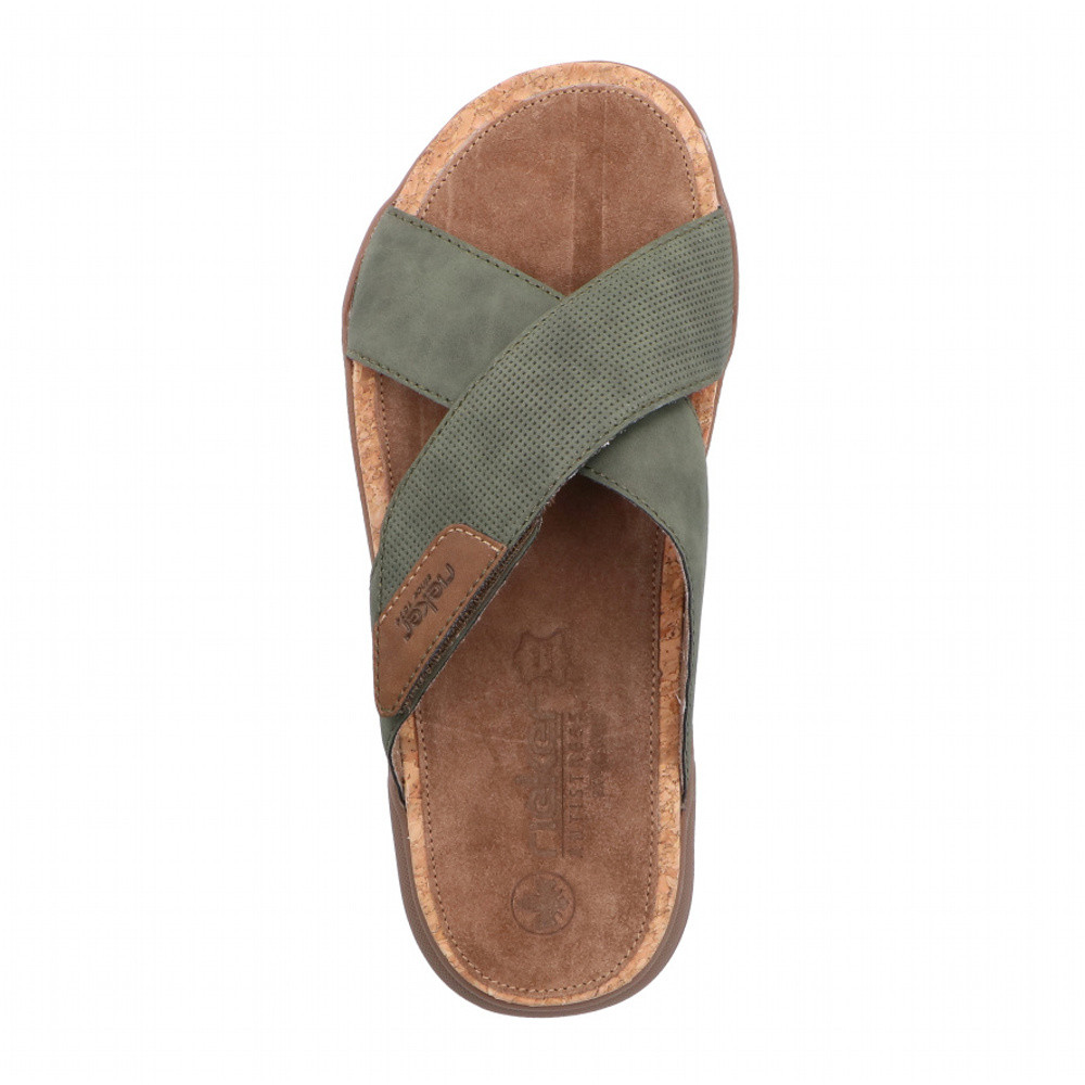 detail Pánské nazouváky RIEKER 27070-54 zelená S6