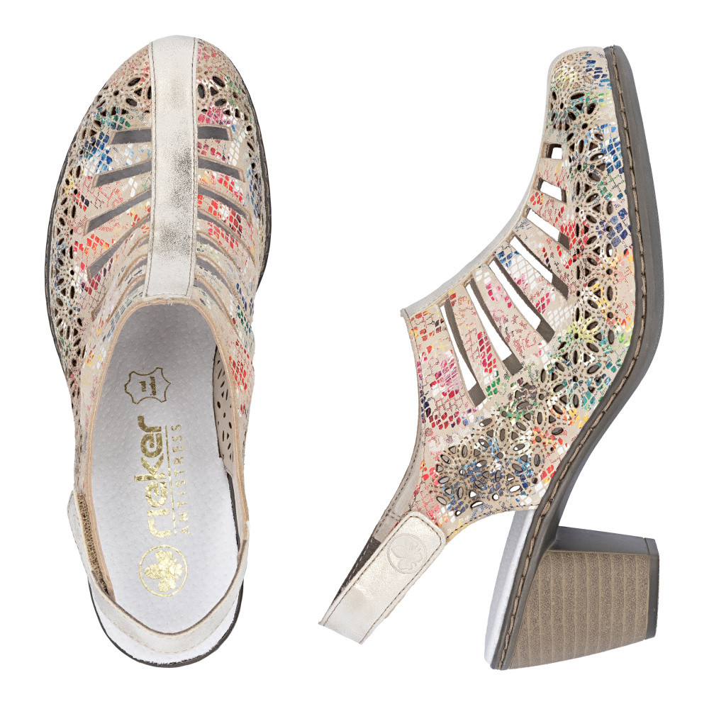 detail Dámské lodičky RIEKER 40959-90 béžová S6