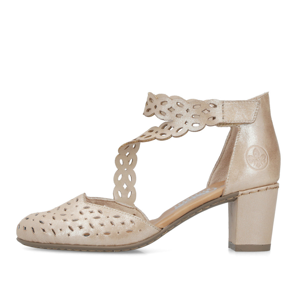 detail Dámské sandály RIEKER 41055-62 béžová S6