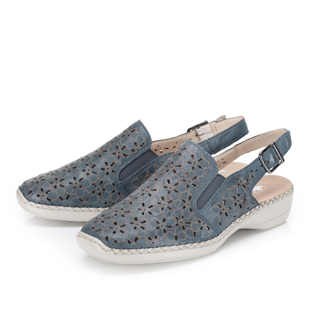 detail Dámské sandály RIEKER 41371-12 modrá S6