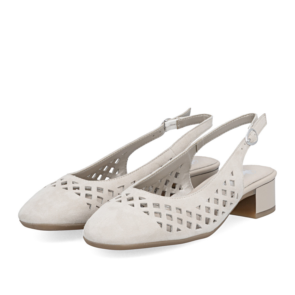 detail Dámské lodičky RIEKER 43457-60 béžová S6