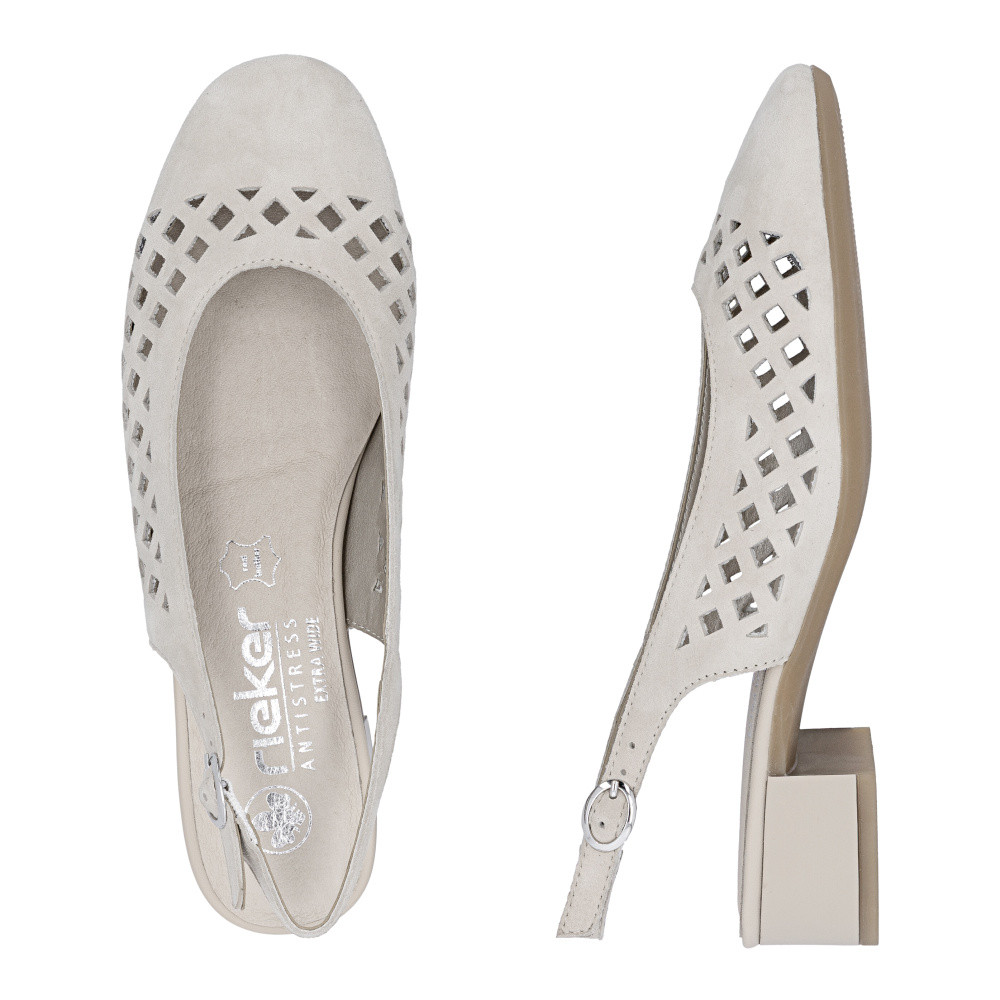 detail Dámské lodičky RIEKER 43457-60 béžová S6