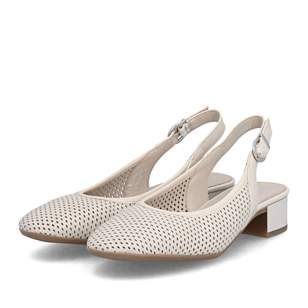 detail Dámské lodičky RIEKER 43458-60 béžová S6