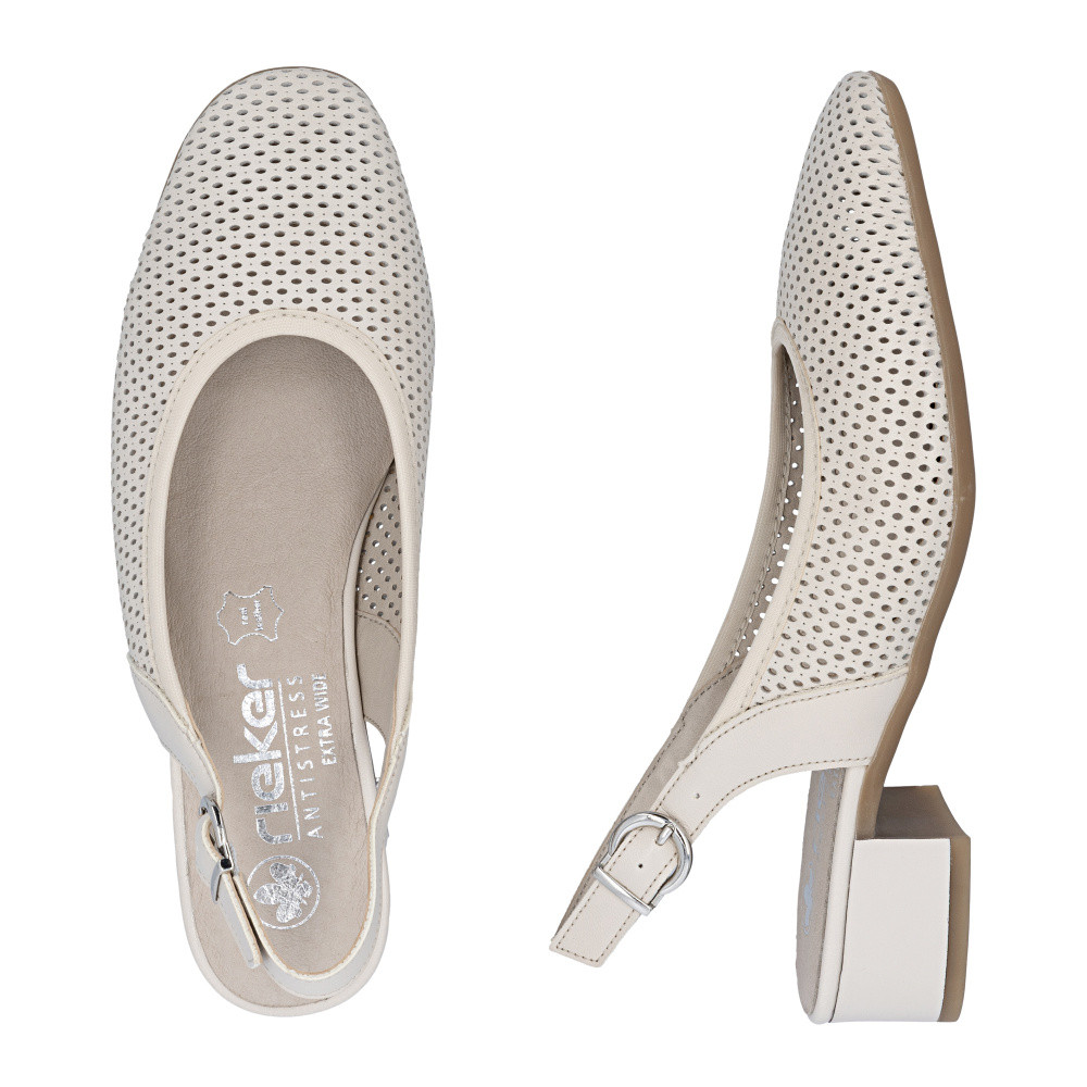 detail Dámské lodičky RIEKER 43458-60 béžová S6