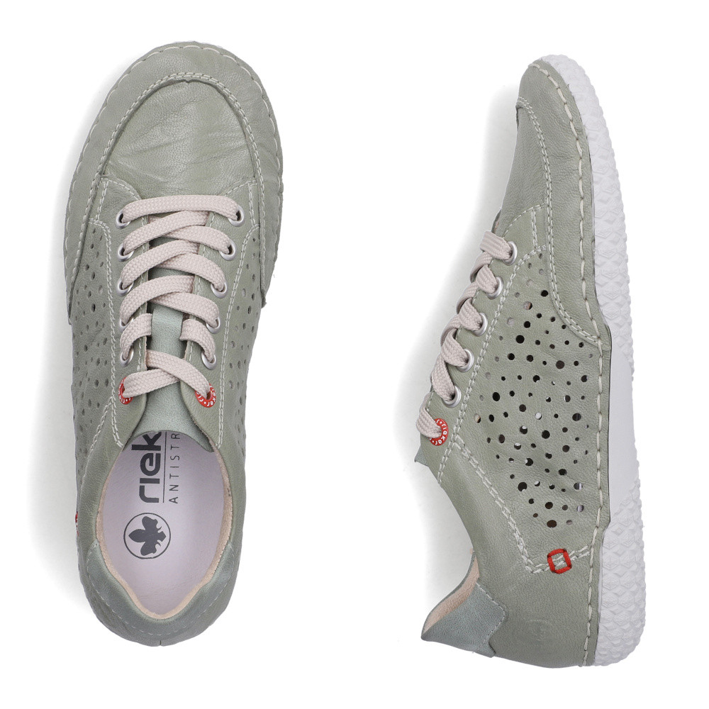 detail Dámské polobotky RIEKER 43651-52 zelená S6