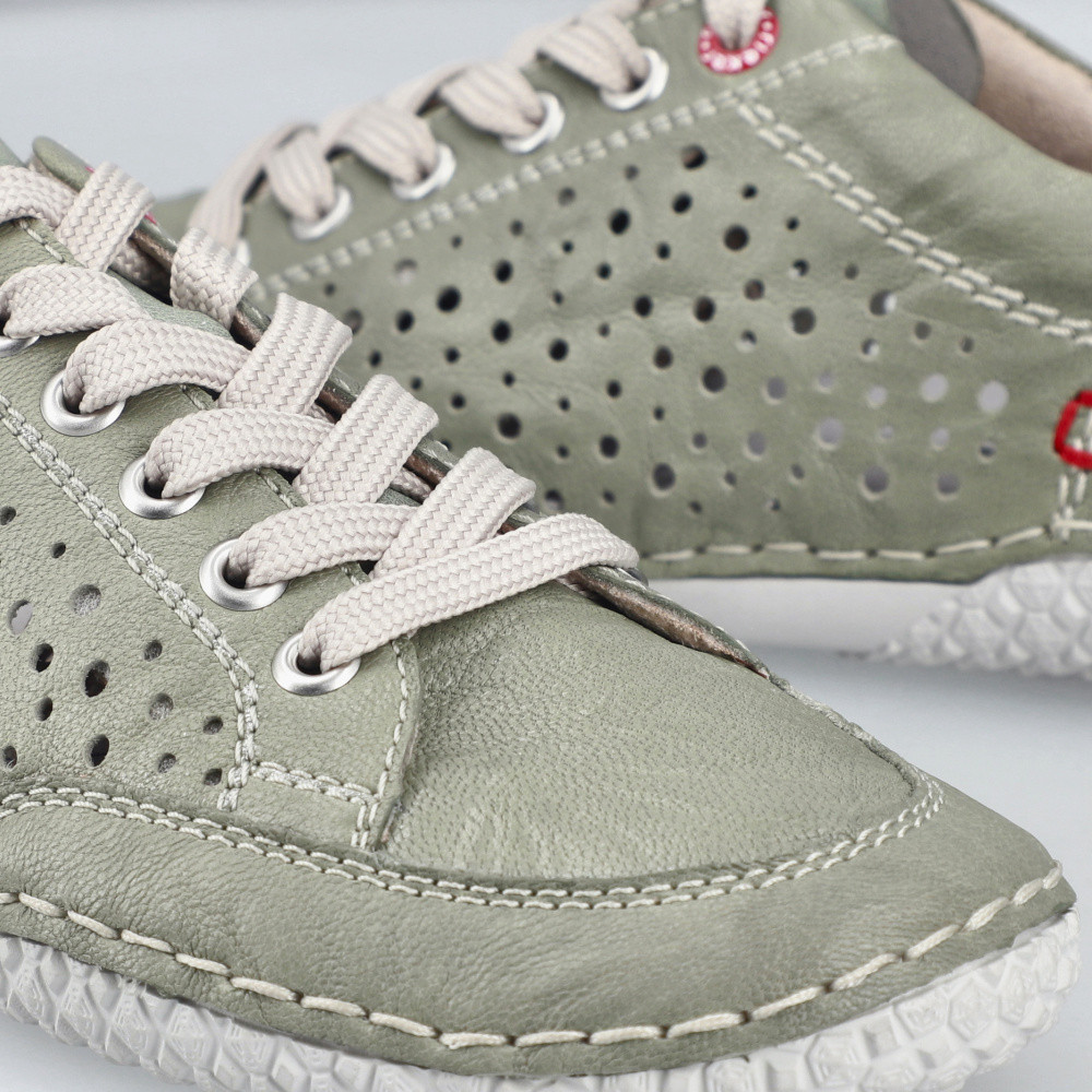 detail Dámské polobotky RIEKER 43651-52 zelená S6